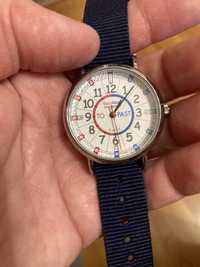 Easyread Time Teaching Waterproof Wrist Watch Red & Blue face Navy
