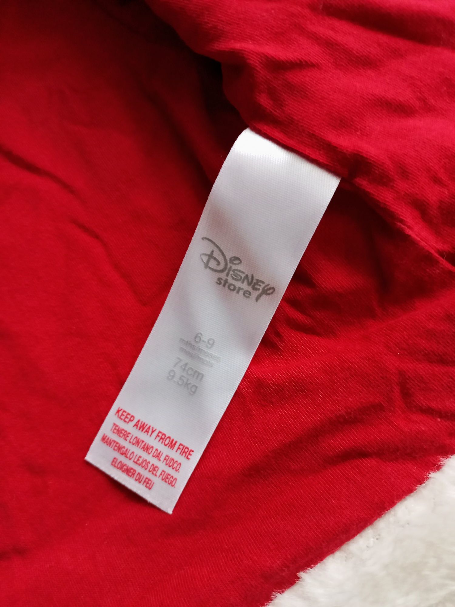 BEZ WAD Bluza świąteczna na Święta 6-9 msc 68-74cm Mikołaj Disney#1218