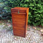 Duża szafka z roletą vintage szafka biurowa roletka - z kluczykiem