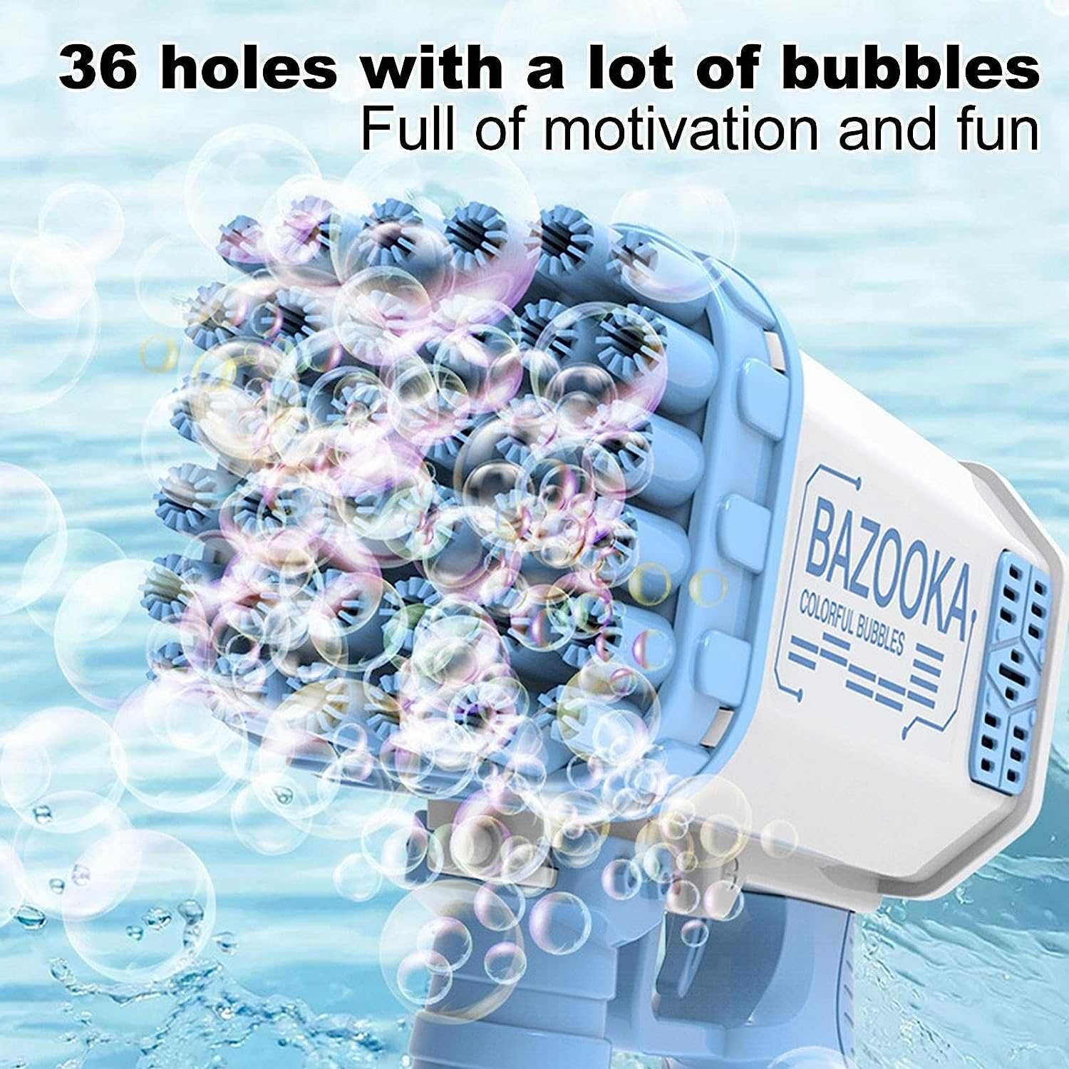 Генератор мильних бульбашок базука, має 36 отворів.BAZOOKA BUBBLE