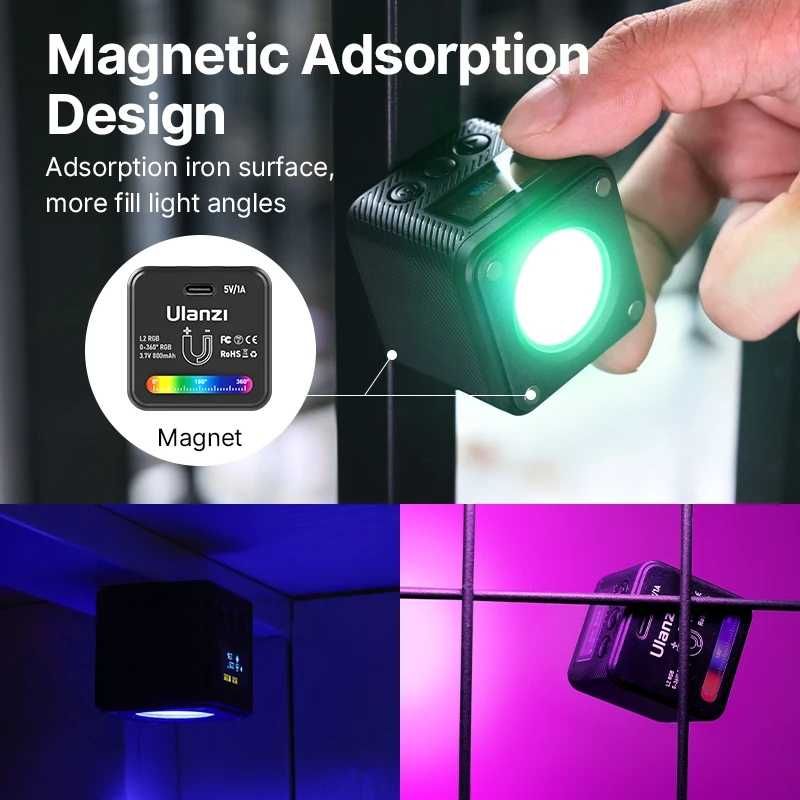 Miniaturowa Lampa fotograficzna LED Ulanzi L2 RGB