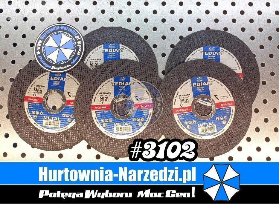 50 sztuk Tarcza do cięcia metalu 125x1,0mm tarcza do METALU 125mm