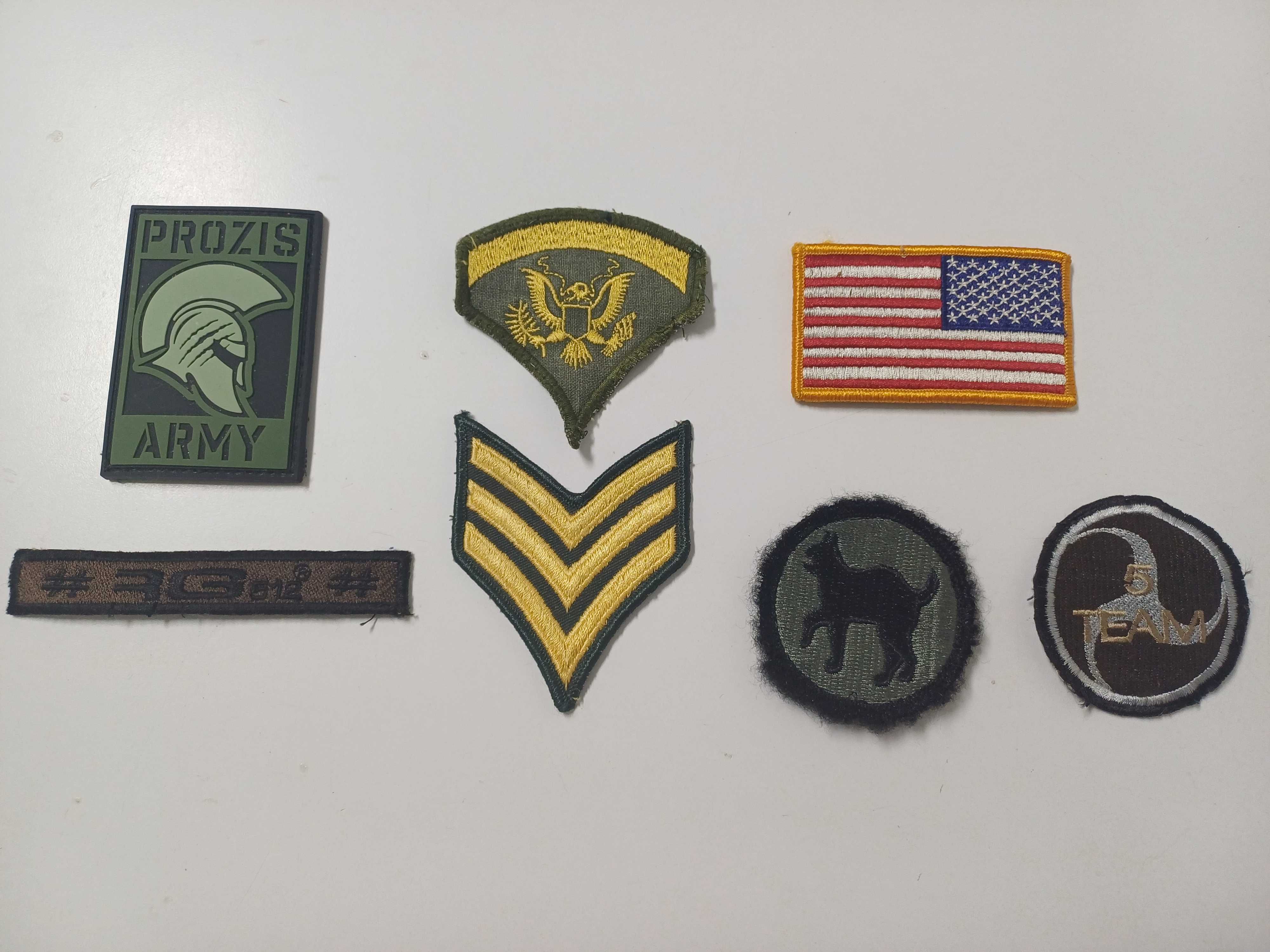 Emblemas em tecido e bordados 7 unidades