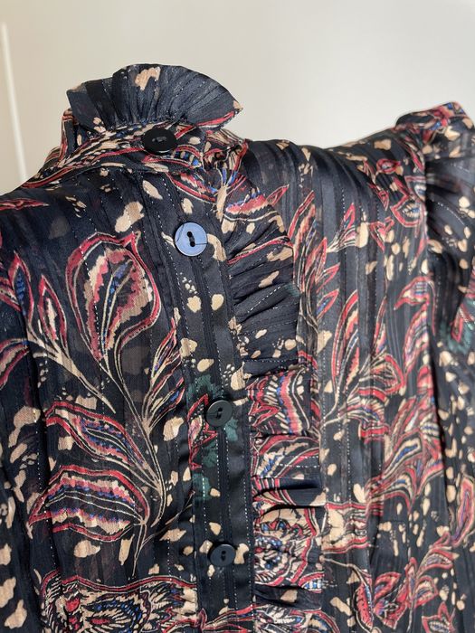 Vestido ou túnica colorida com fios brilhantes (Mango, tamanho XS)