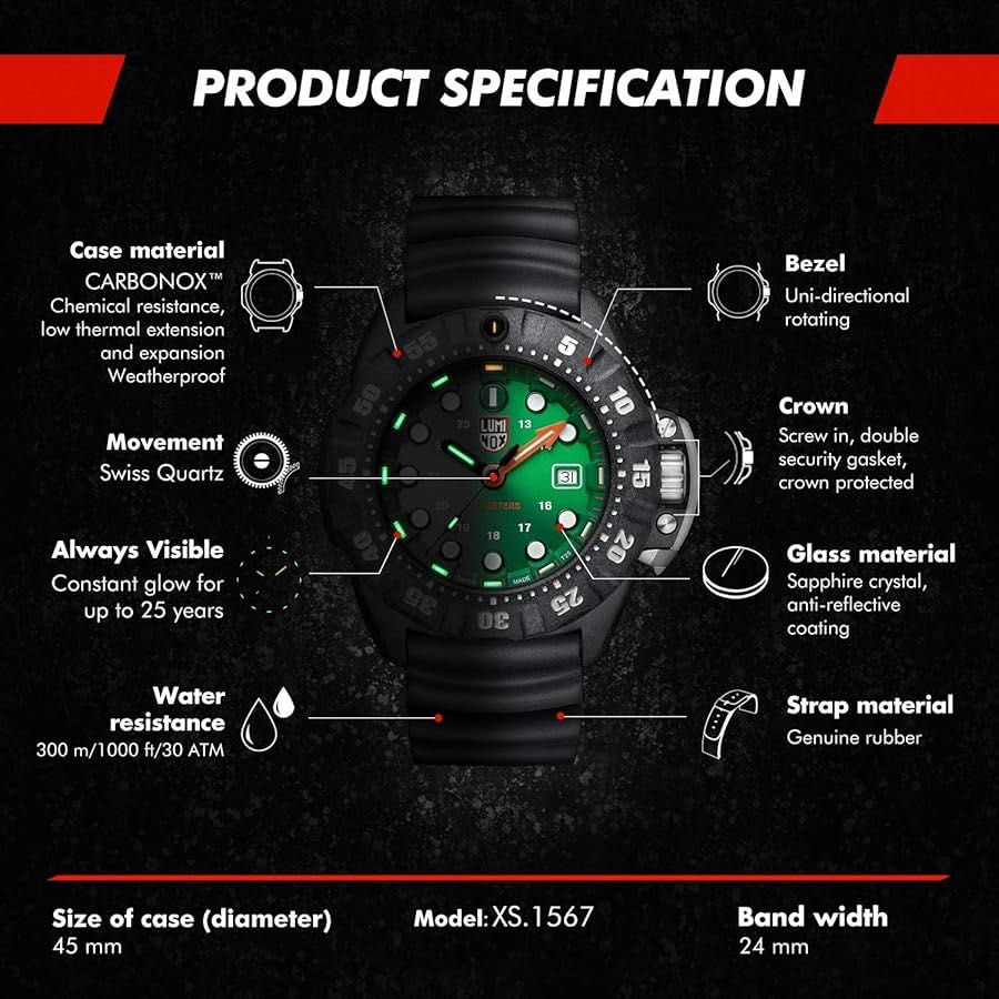 Luminox XS.1567 Scott Cassell Deep Dive 1550 SAPPHIRE 45 mm. 300 MT.