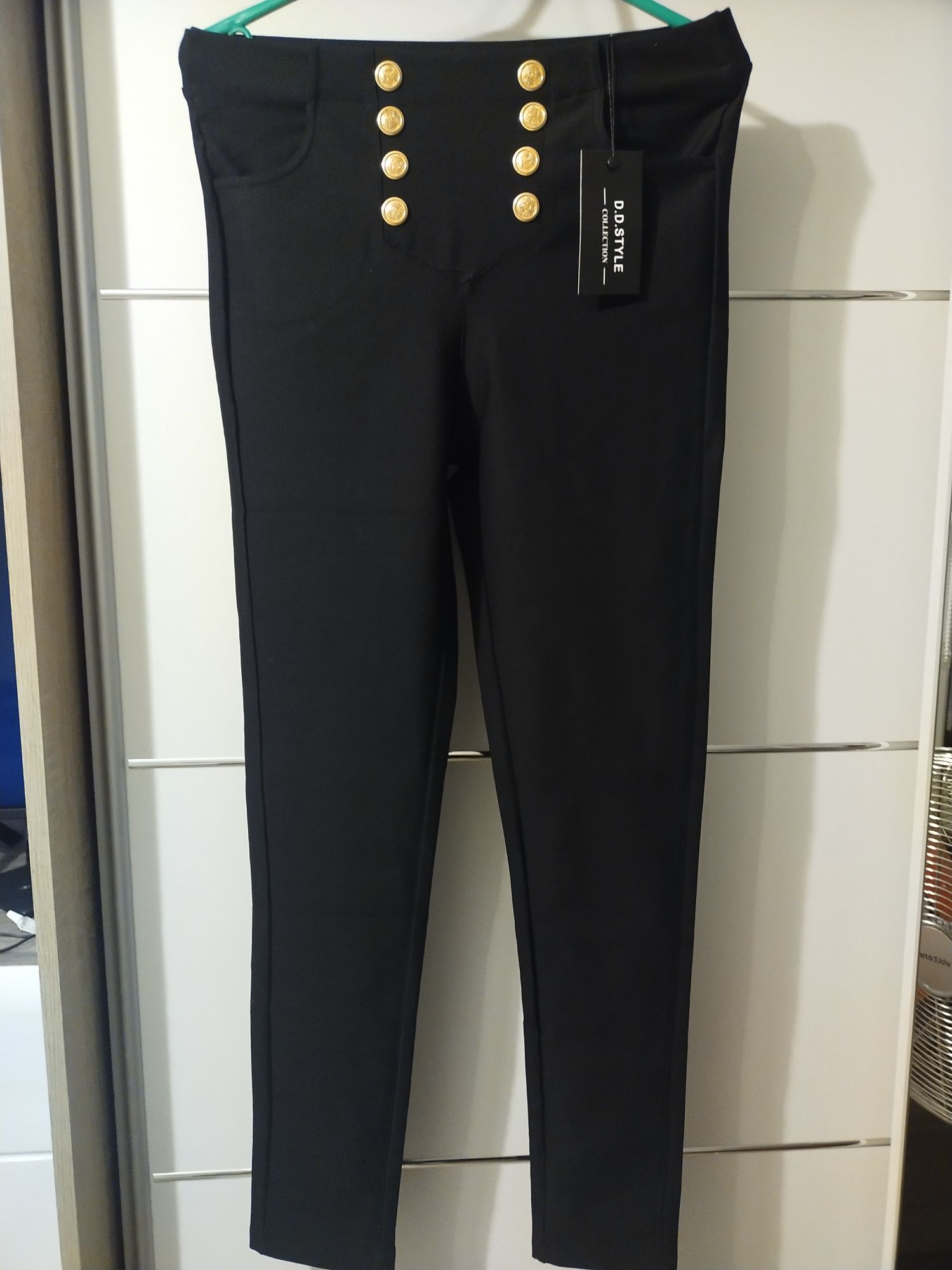 Eleganckie spodnie legginsy L