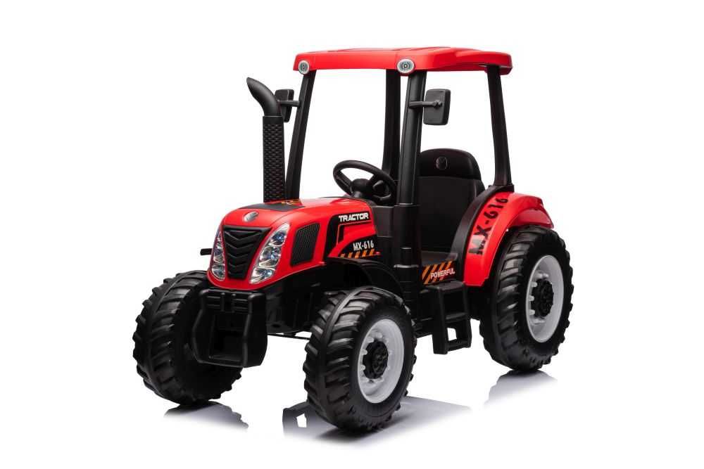 Traktor Na Akumulator A011 24V Czerwony kabina dla dzieci