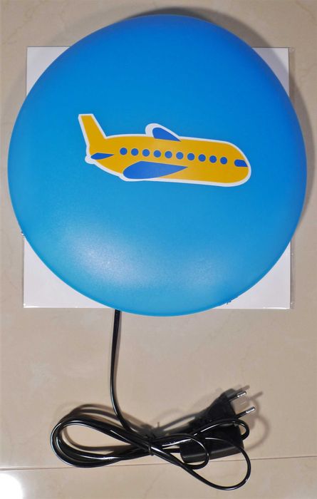 Lampa kinkiet samolot pokój dziecięcy sypialnia naklejka dekoracyjna