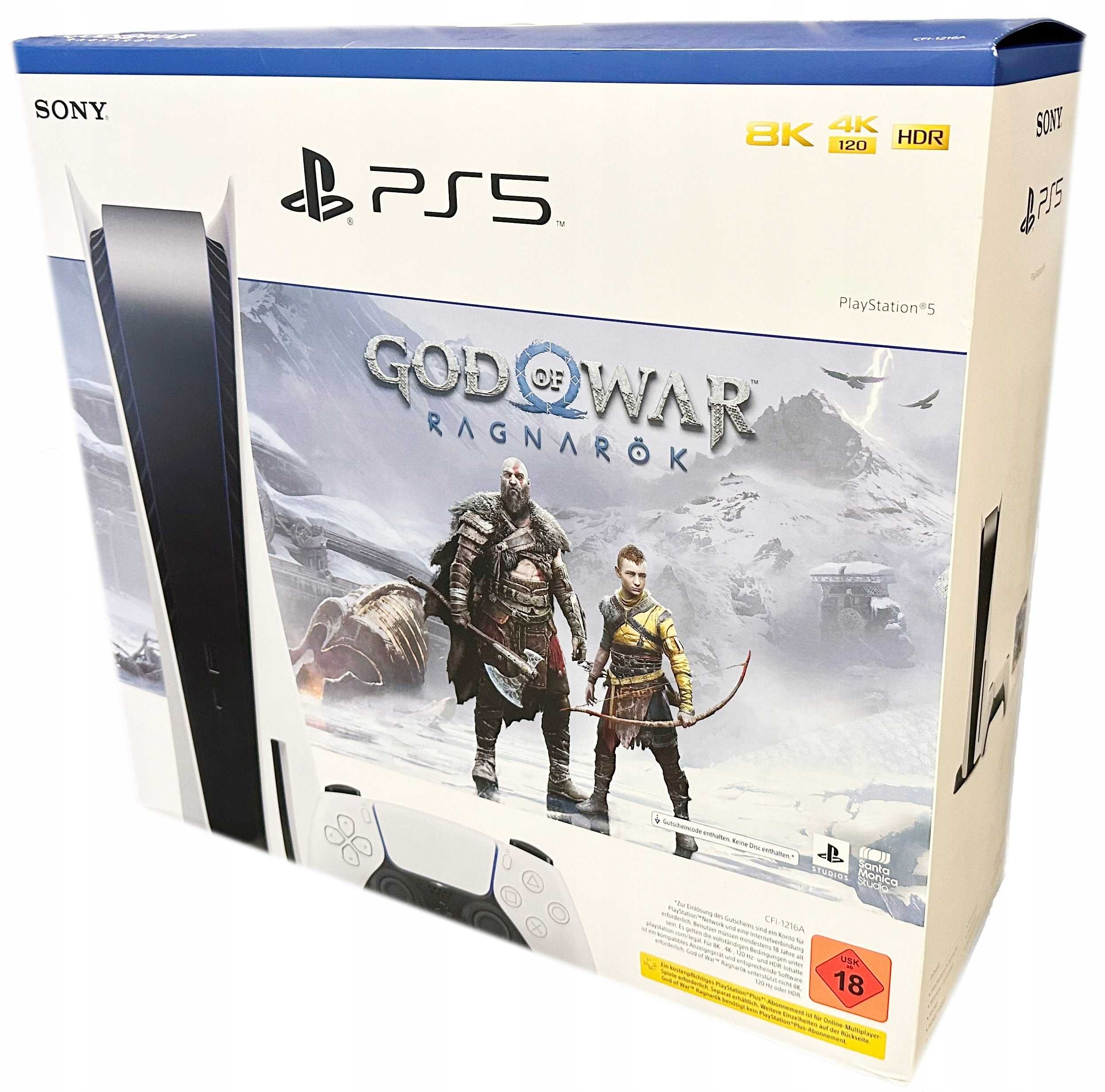 приставка Sony PlayStation 5 825GB God of War Blu-ray, консоль PS5