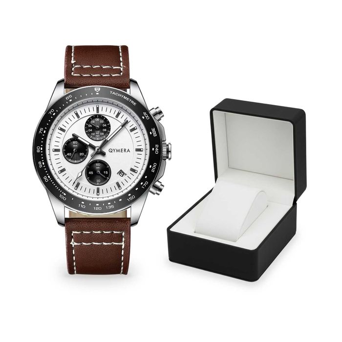 Zegarek męski klasyczny QYMERA + ELEGANCKIE ETUI