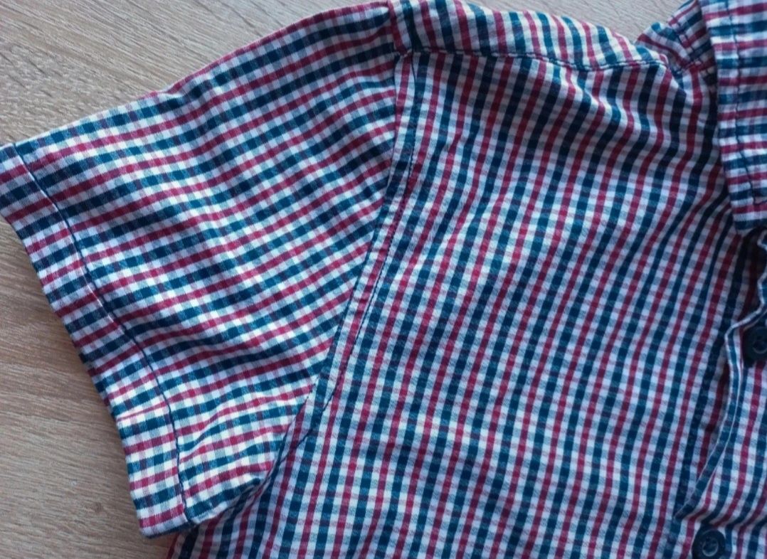 Koszula chłopięca w kratkę 110