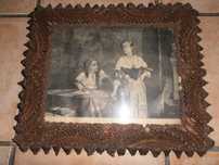 gravura antiga +moldura colagem produtos botânicos naturais,40x35cm