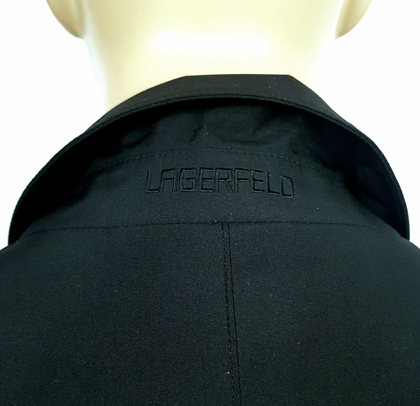 Karl Lagerfeld męski płaszcz kolor czarny rozmiar L