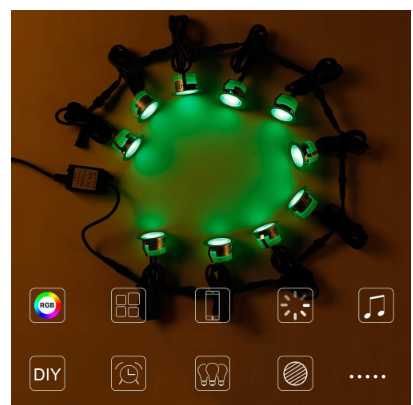 Zestaw 30 lamp GEYUEYA Home do podłogi Bluetooth RGBWW