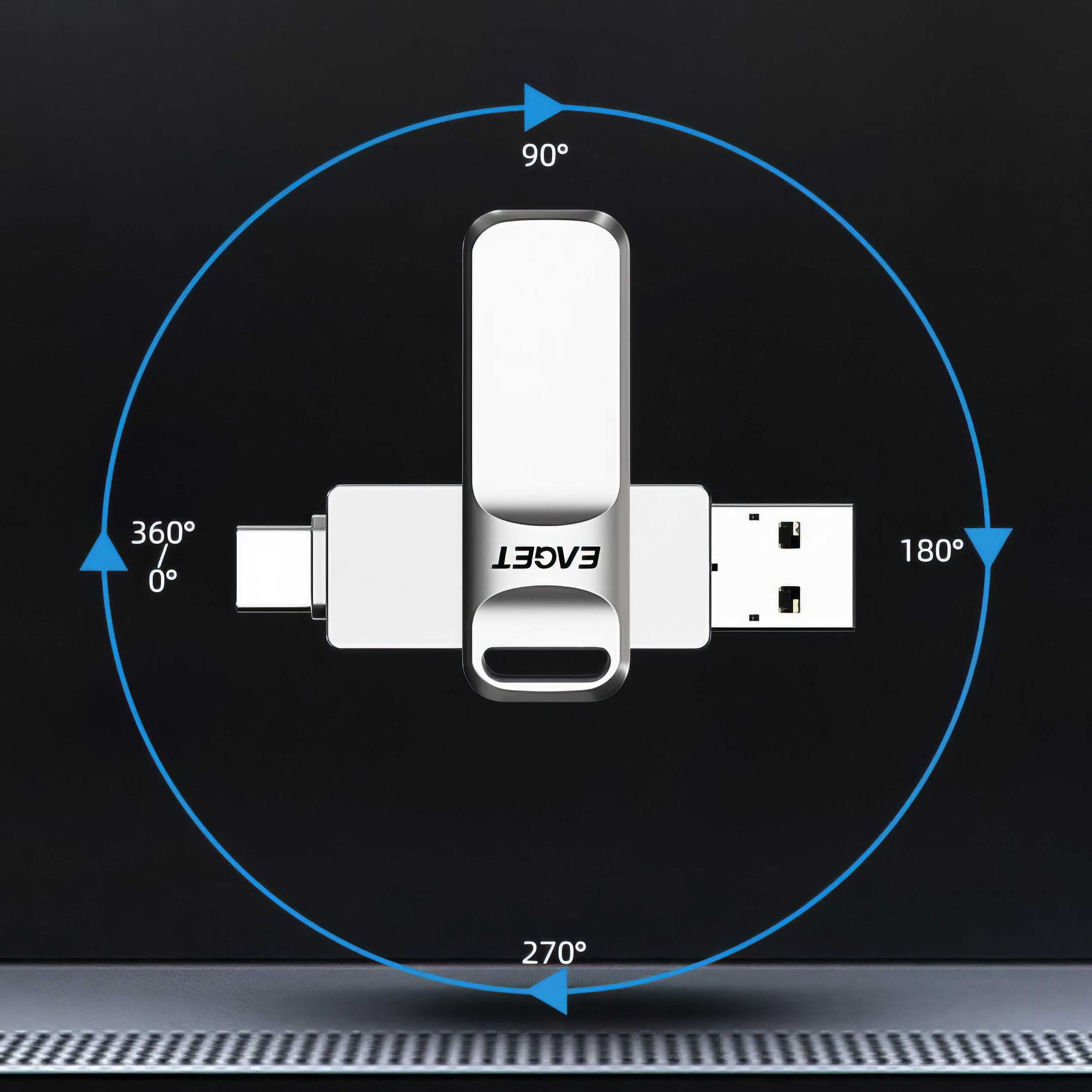 Флешка на 64/128 ГБ, USB 3.0 и Type-С, накопитель 2 в 1