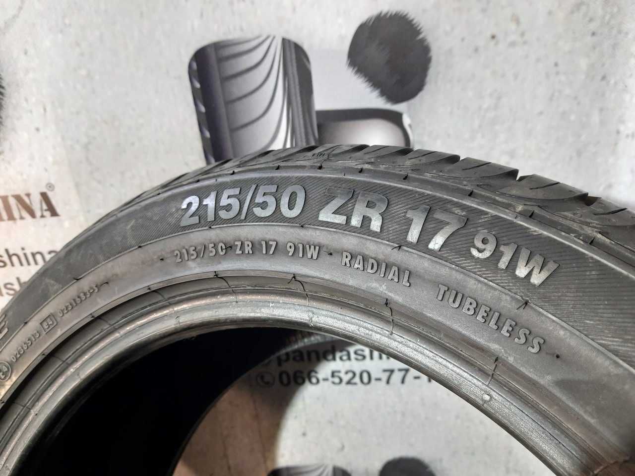 Шини сток 215/50 R17 BARUM Bravuris 2 б/в літо склад