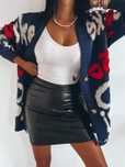 WEI WEI Granatowy Kardigan/Sweter UNI S M L