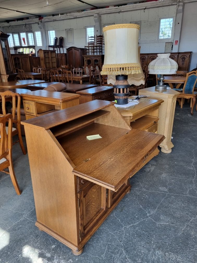 toaletka dębowa biurko sekretarzyk
