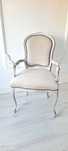 Stylowy patynowany fotel Ludwikowski, Ludwik, Shabby Chic, Prowansja