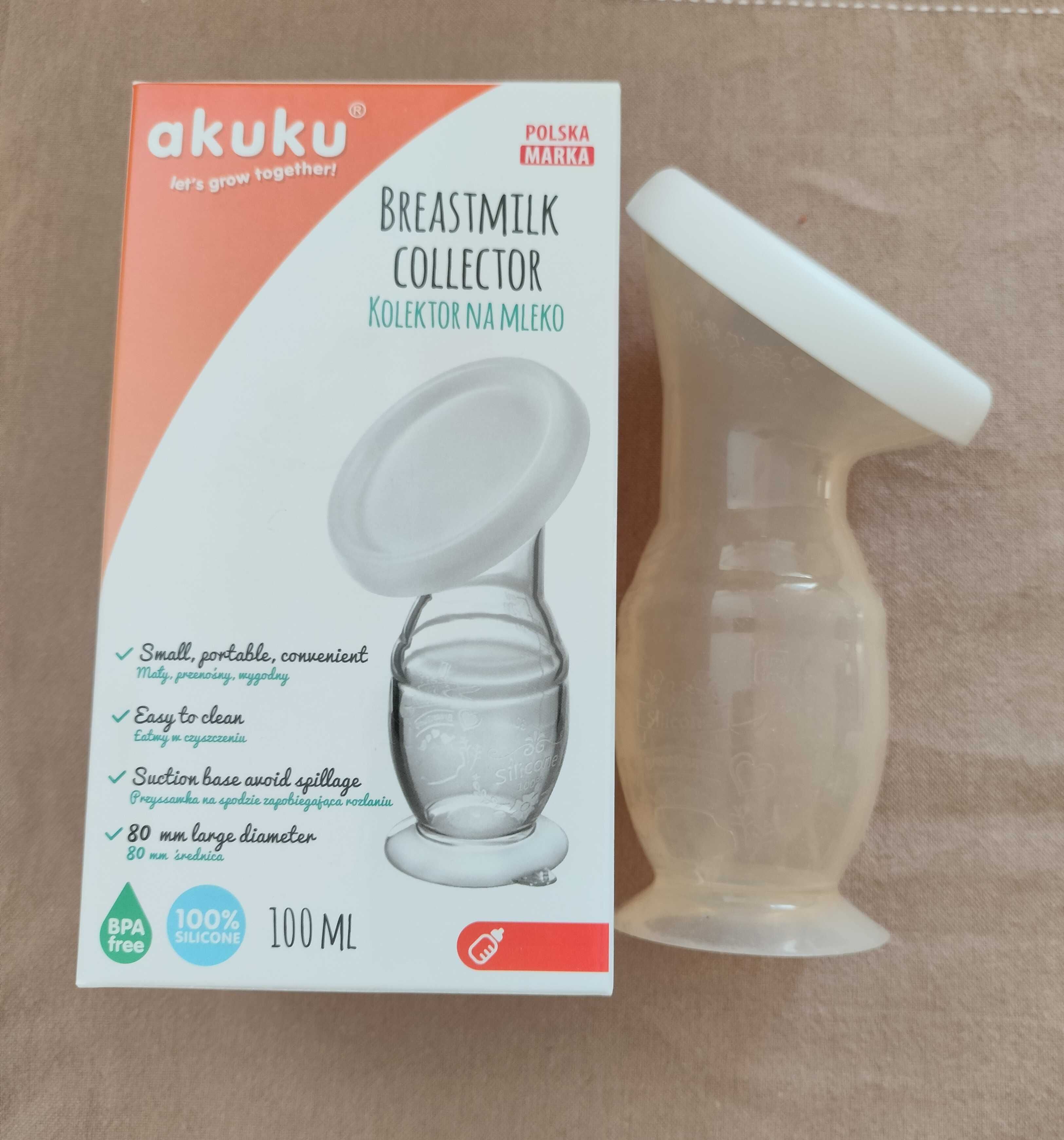 Akuku_kolektor na mleko, silikonowy zbiornik na pokarm