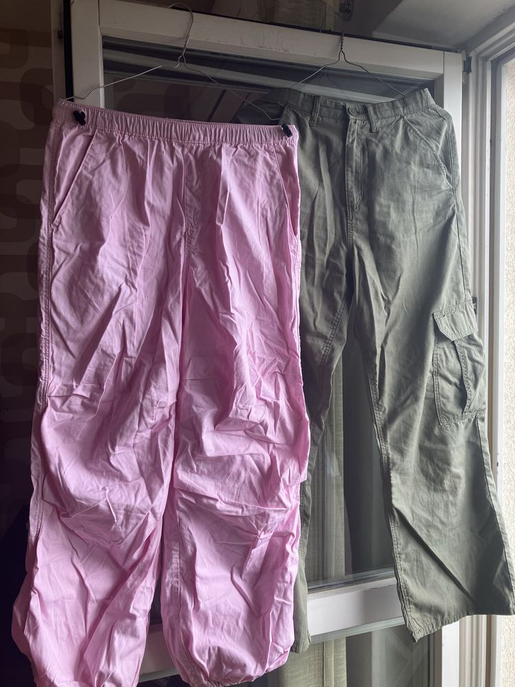Komplet spodnie cargo dla dziewczynki H&M 164 cm