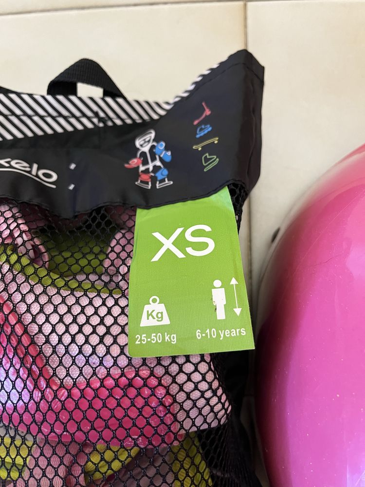 Kit Proteção patins infantil e capacete Decathlon