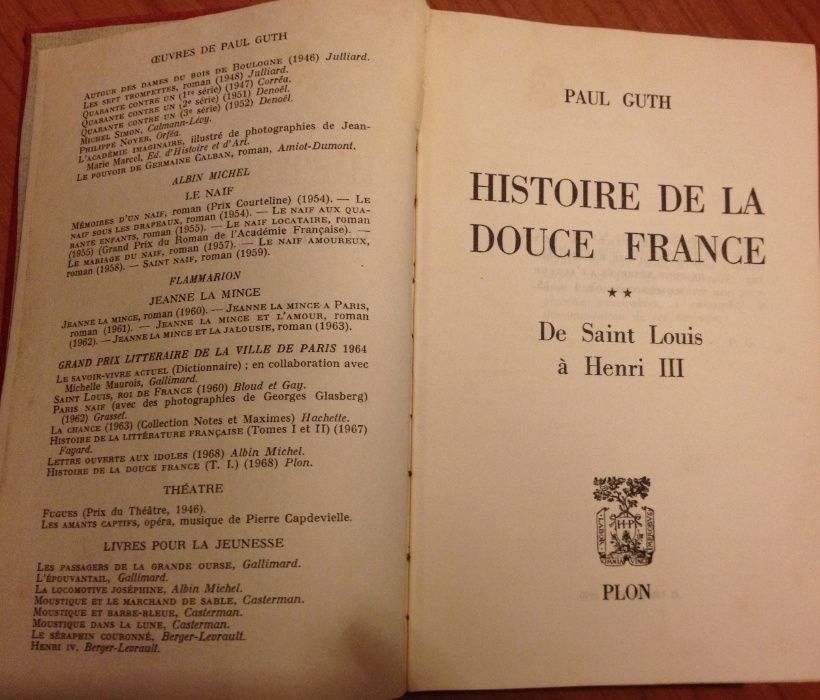 7 livros de acção, história e romance em francês