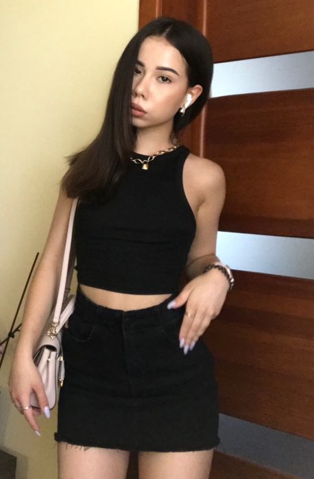 Черная джинсовая юбка bershka