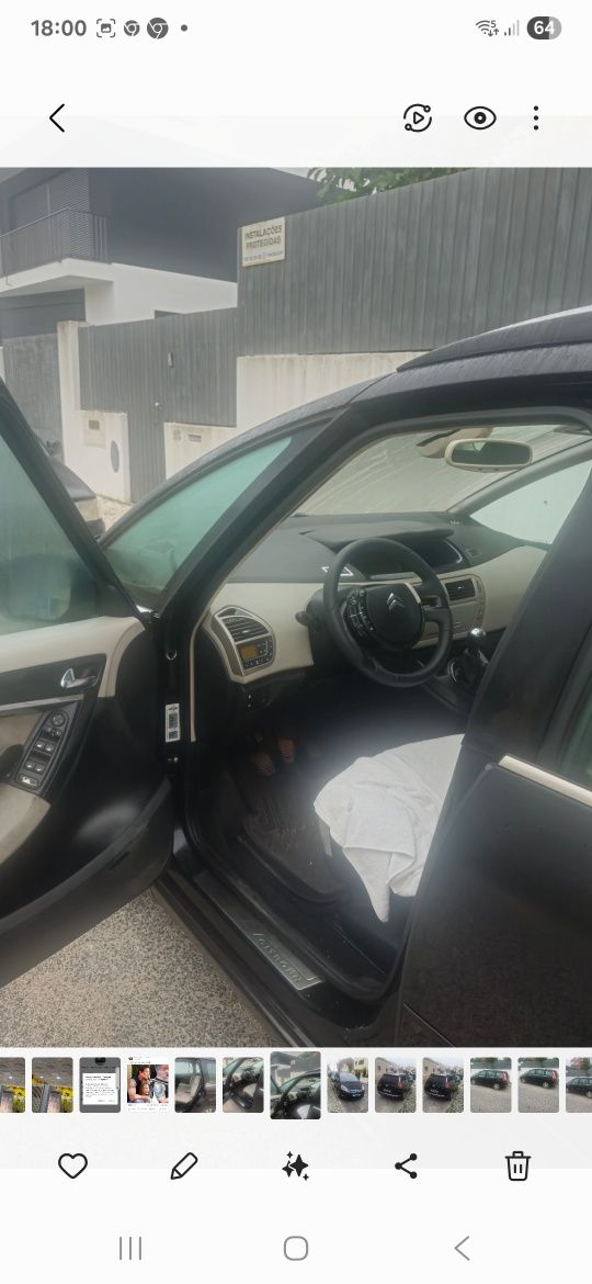Carrinha citroën c4 grand picasso 1600