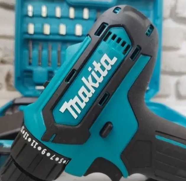 Аккумуляторный шуруповерт makita 331dwe 24 v с набором инструментов