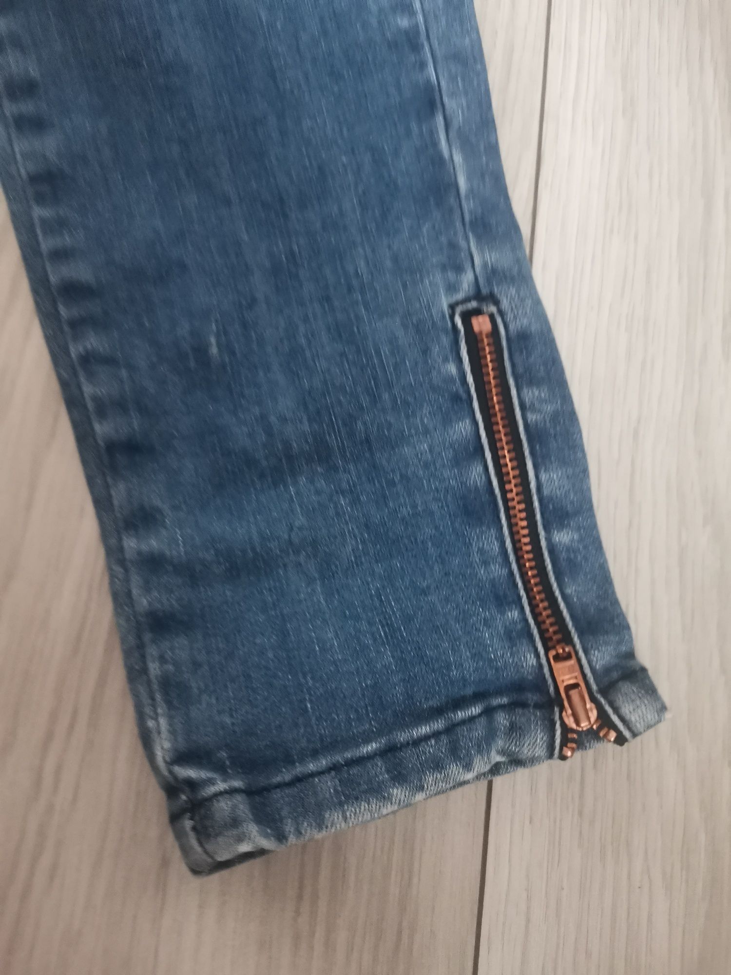 Spodnie damskie jeans dżins jeansy z zamkiem s 36