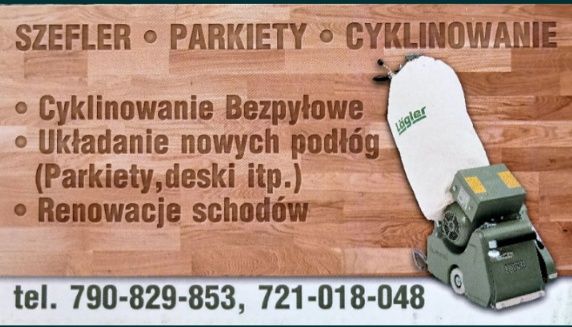 Cyklinowanie bezpyłowe,renowacje schodów,układanie nowych.