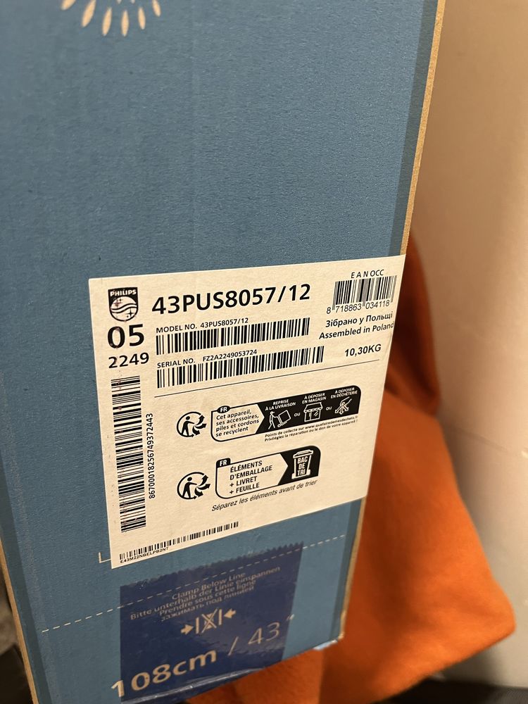 Telewizor Philips 43 cale ultra HD 4K ambilight android TV