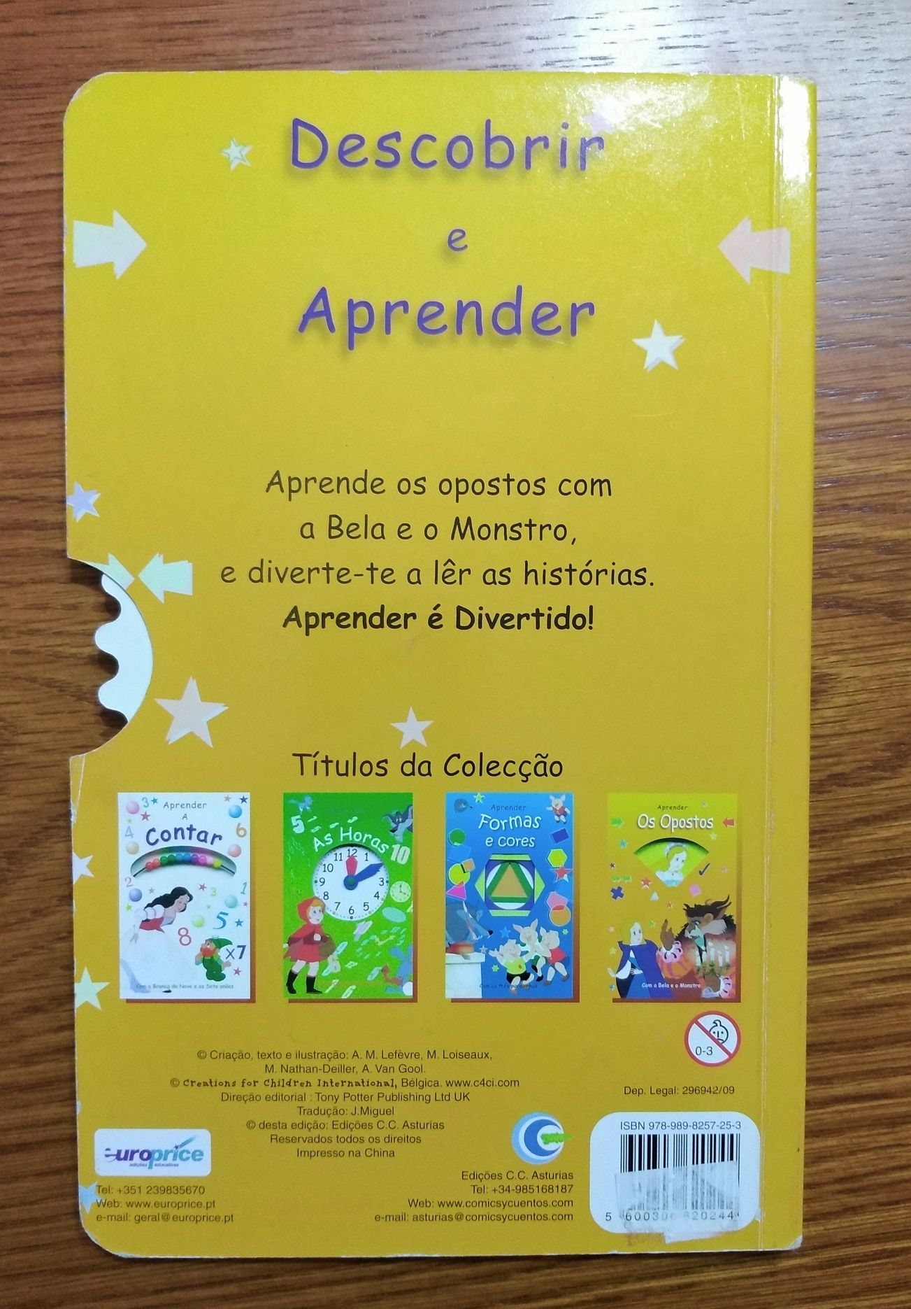 Livro "Aprender os opostos"