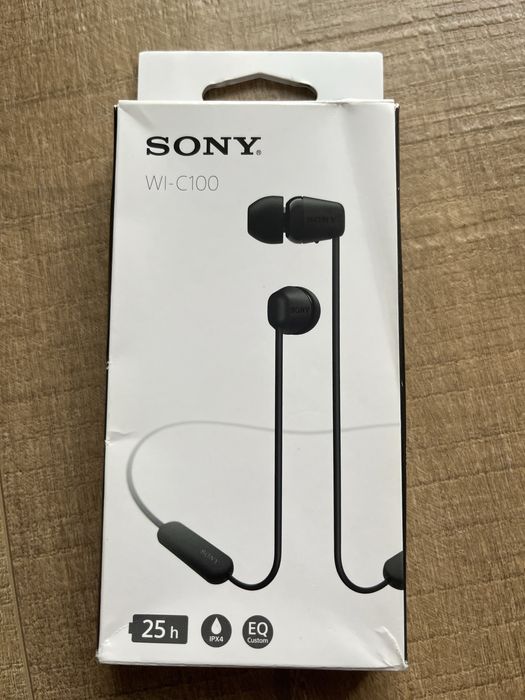 Słuchawki bezprzewodowe Sony WI-C100 Dokanałowe Bluetooth Czarne