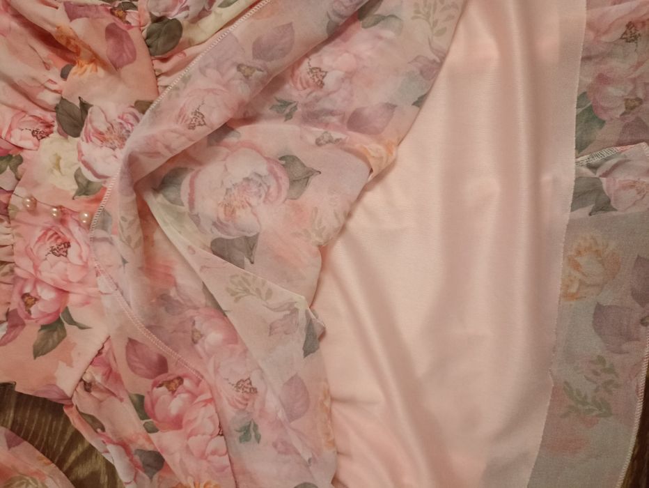 Шифонове плаття рожеве S-M