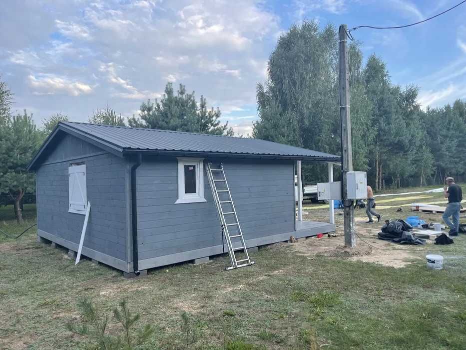 Domek konstrukcji szkieletowej 7000x5000 + Taras 7000x2000 PRODUCENT