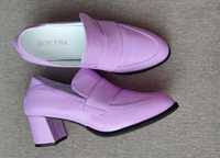 Туфлі жіночі р.36-37 лаковані на підборах, бузкові, світло-фіолетові