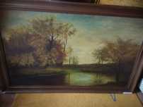 Grande quadro pintado em tela assinado L. Grondella 1979