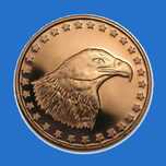 Rounds de 1 Onça AVDP de Cobre Puro 999-USA