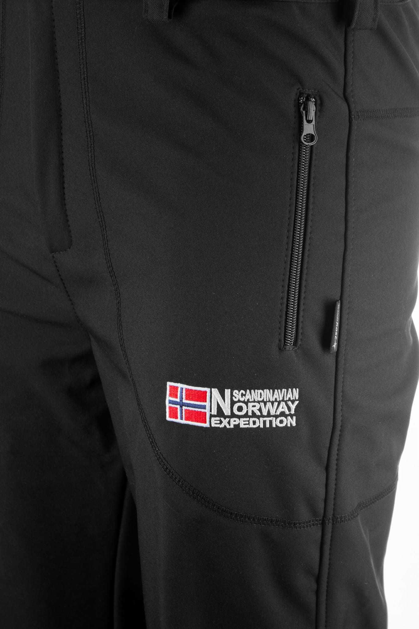 Męskie spodnie softshell nieprzemakalne i ocieplone NORWAY