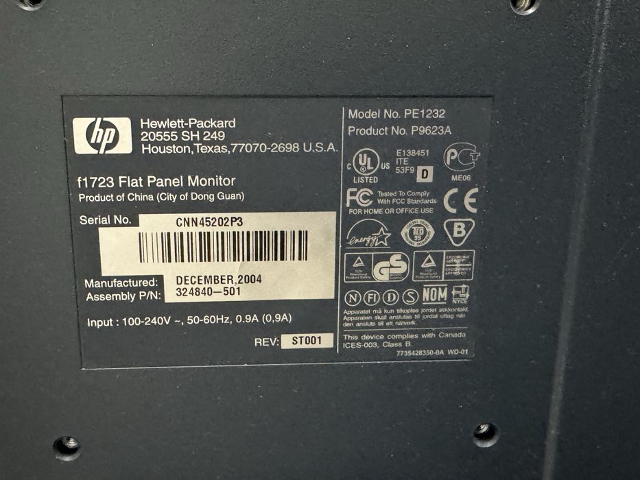 Monitor HP 15 polegadas