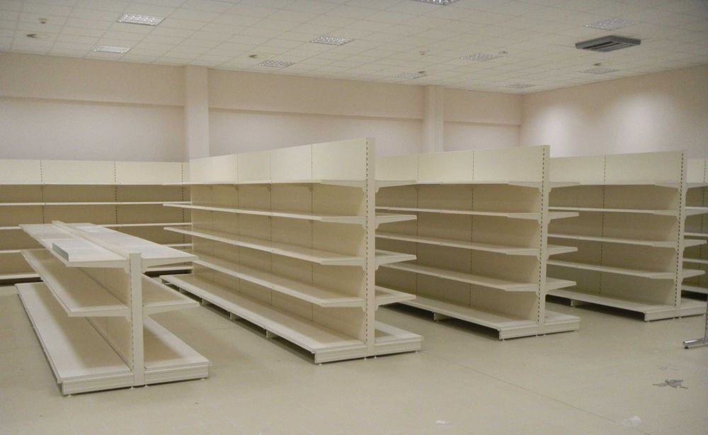 Regał sklepowy metalowy przyścienny magazynowy Tegometall regały