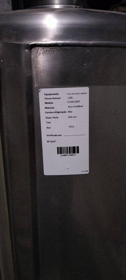Cuba de vinho inox