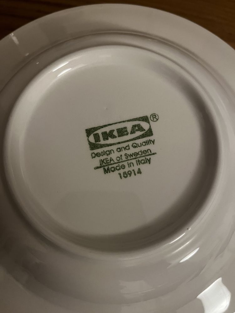 Talerz gleboki 22 cm miska IKEA w kwiatki 6 sztuk