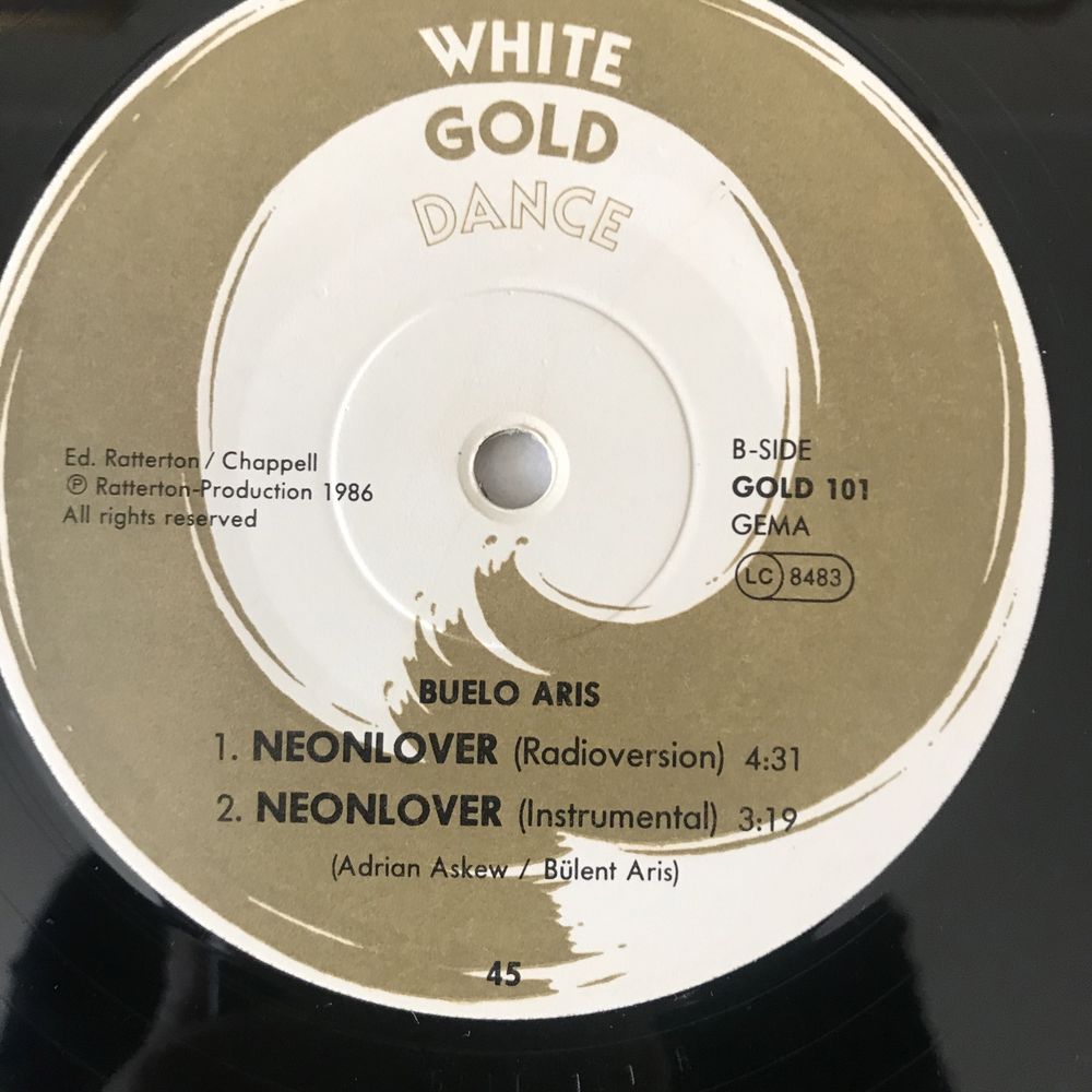 Winyl maxi 12: Buelo Aris - Neon Lover /Rare Italo - Disco/ 3 version.