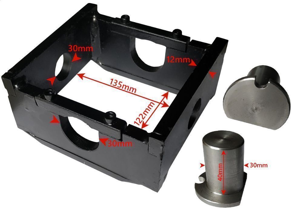 Hydraulika wywrotu 2m 520 5T 24V KIPRA PRZYCZEPKI + ZAWIASY [7319]