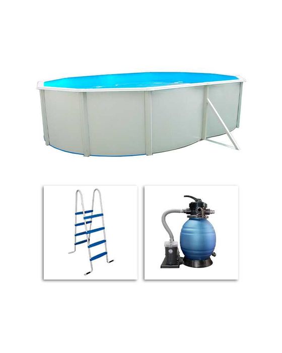 Piscina 366X500 CM (NOVA / COM GARANTIA) + Escada + Bomba
