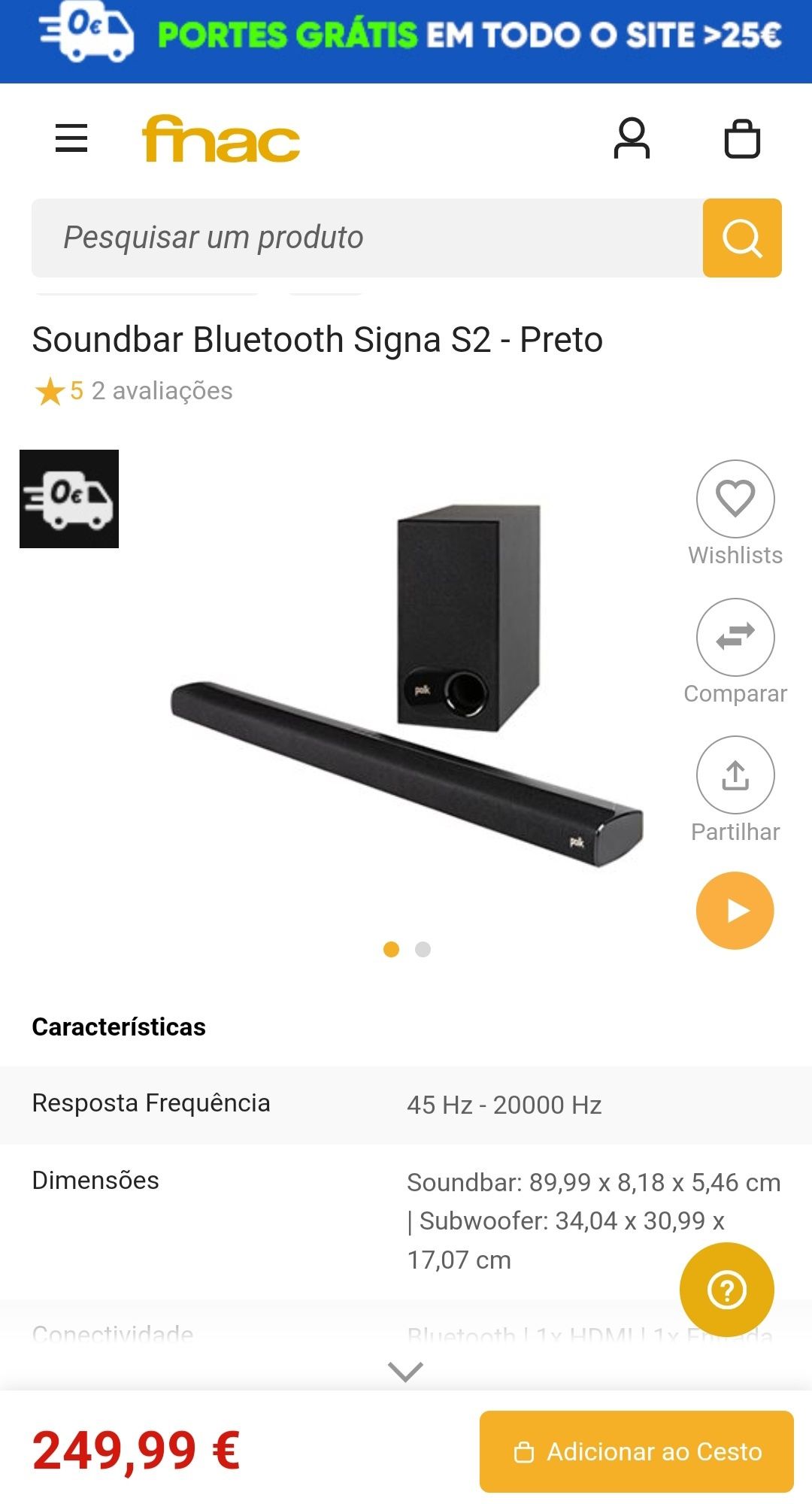 Soundbar Polk Signa 2