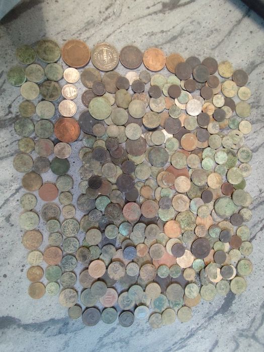 Zestaw starych monet ponad 300szt